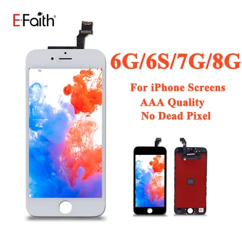 10 Ks EFaith AAA Displej LCD Pro iPhone 6 6s Obrazovky Pro iPhone 7 8 LCD Displej Digitizer Displej Shromáždění Náhradní Zdarma DHL
