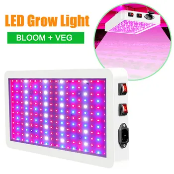 100W 200W Grow Světla LED Full Spectrum Vnitřní Hydropon Rostlin Lampa 390nm-730nm Vodotěsné Phytolamp Červená+Modrá+Bílá+IR+UV+Oranžová
