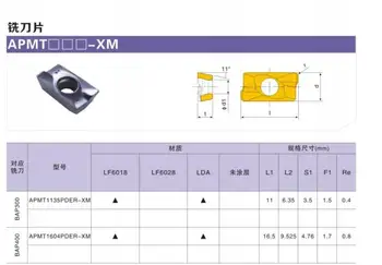 10ks DESKAR APMT1135 APMT1604 LF6018 M2 H2 XM LF6018 karbidu Frézování-li Vložit CNC mill cutter Pro nerezové oceli vysoce kvalitní