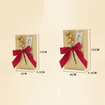 10ks Zlaté Svatební cukroví box kreativní hruška květina svatební sladký dárek tašku vynikající cukroví box s stuhy strana prospěch dodávky