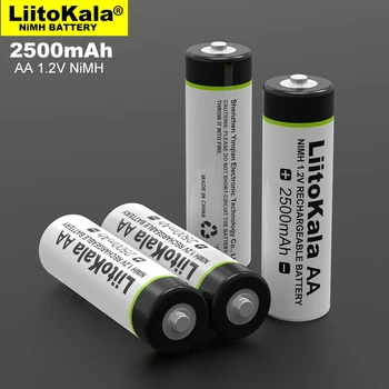 10pcs Původní Liitokala 1,2 V AA 2500mAh Ni-MH Dobíjecí baterie aa pro Teplotní zbraň, dálkové ovládání, myš, hračka, baterie