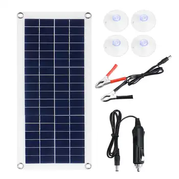140W 18V Solární Panel Dual USB Výstup Solární Buňky Poly Solární Panel Monokrystalický Křemík Venkovní DIY pro Auto, Jachtu Baterie Lodi