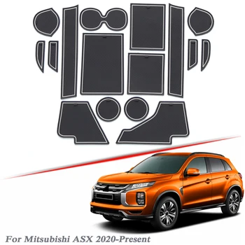 16pcs Auto Styling Pro Mitsubishi ASX 2020-Současnost Latex Brány hrací podložka Vnitřní Dveře Drážky Mat Non-slip prachu Mat Příslušenství