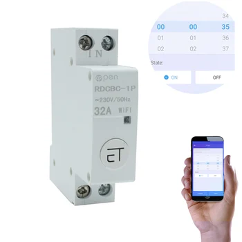 18mm Din Lištu WIFI jistič Inteligentní Přepínač Dálkové ovládání pomocí eWeLink APLIKACE pro Smart home compatiable s alexa a google