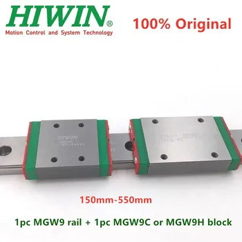 1KS Hiwin lineární vedení MGW9 150 200 250 300 330 350 400 450 500 550 mm MGWR9C rail +1KS MGW9C nebo MGW9H blok kočár 3D tiskárny