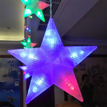 2,5 M Opony Světlo LED Hvězda Vánoční Věnec 220V EU Venkovní/Vnitřní osvětlení Řetězec Víla Lampa Svatební Holiday Party Dekorace