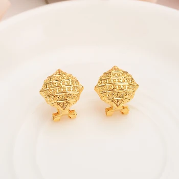 2 páry Nové Módní Šperky Geometrické klip Náušnice pro Ženy Gold Zkroucený Kříž Náušnice