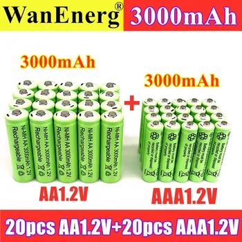 20-40ks aa1.2v 3000mAh dobíjecí Ni-MH baterie je vhodná pro elektronické hračky, dálková ovládání a další elektronické výrobky