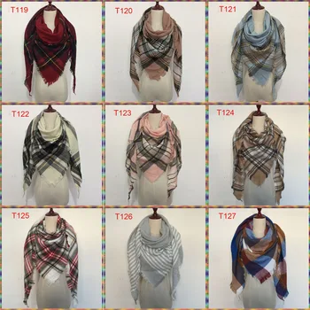 2018 Hot Prodej Nové Módní Design Trojúhelník Šátek Plaid Módní Teplá Zimní Šála Pro Ženy značky šátky pashmina šál