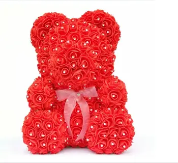 2020 Diamond rose medvídek s srdce, umělé růže pěnové růže květ Diamanty bear rose, Valentine ' s Day dárky na Den matek