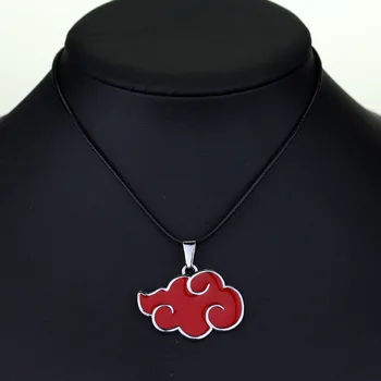 2020 Japonské Anime Cosplay Naruto Akatsuki organizace red cloud znamení kovový náhrdelník s přívěskem Ženy Muži Náhrdelník