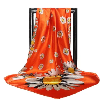 2020 luxusní značka ženy šátek letní hedvábné šátky šály 90 cm * 90 cm čtvercový květina malá Daisy lady rychlý prodej ukradl šátek