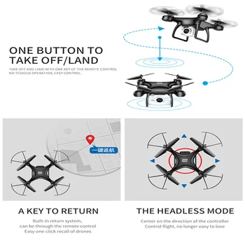 2020 Nový Dron s 4K HD Kamera Wi-fi Přenos FPV Drone Tlak VZDUCHU Pevnou Výškou Čtyři Osy Letadla Rc Vrtulník S Kamerou
