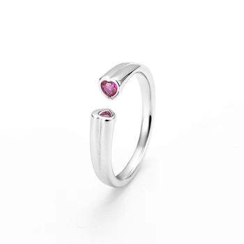 2020 Originální 925 Sterling Silver Růžové zirkony Snubní Prsten Nastavitelný prsteny, Prsteny Pro Ženy Zásnubní Módní Šperky