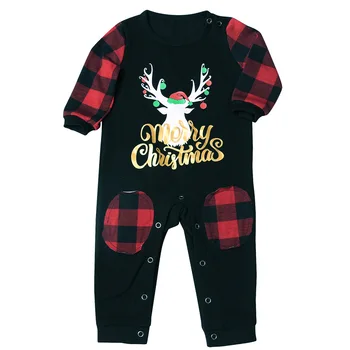 2020 rodinné vánoční pyžamo Dospělé Dítě, Rodina Odpovídající Oblečení Fawn kontrolní vzorek tisku oblek vánoční pyžamo