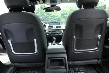 2ks ABS Chrome Vnitřní Příslušenství Seat Bag Čistý Rám, Výbava Pro BMW řady 3, bmw Řady 4 a GT f30 f34 320li 2012-2017Car Styling