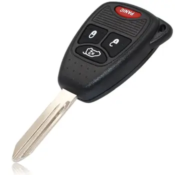 3+1/4 Tlačítka Dálkového Smart Auto Klíče ID46 Čip 433MHZ pro Chrysler Dodge Jeep FCC: OHT692427AA (Malé Tlačítko) Uncut Blade