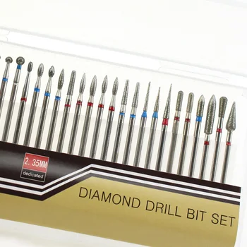 30ks/hodně Diamond Nail Drill Bity Elektrický pilník na Nehty Fréza Pro Manikúru, Pedikúru, Nehtové Vrtačky Nástroje, Příslušenství