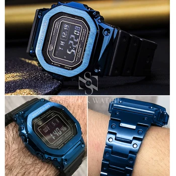 316L Nerezové Oceli Bezel Popruh Pro Casio G-Shock GMW-B5000 hodinky kapela GMW-B5000GD-9A GMW-B5000D-1ADR náramek Případ Nárazník