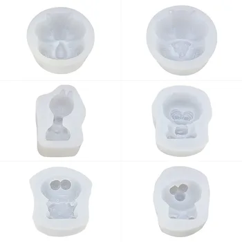 3D Cartoon silikonové formy Aromaterapie ručně vyráběné mýdlo Svíčka formy silikonové formy DIY kreativní pečení formy Lepidlo pokles formy