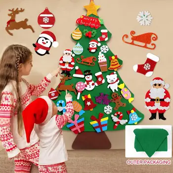 3D DIY Kuželové Cítil, Vánoce, Děti, Dárek, Vánoce Výzdoba Vánoční Ozdoby Vánoční Ozdoby Pro Domácí Nový Rok deco Noel