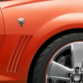 3D Kovové Punisher Lebka Kostra Auto Motocykl Těla Znak Odznak Módní Dekorace Automobilů, Styling, Auto příslušenství
