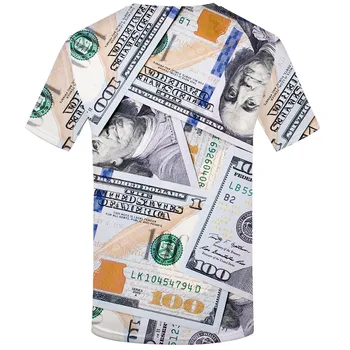 3d Tričko Dollar T-shirt Muži, Peníze, Tričko Tisk Barevný Tričko Tištěné Umění Trička Ležérní Harajuku Anime Šaty Krátký Rukáv