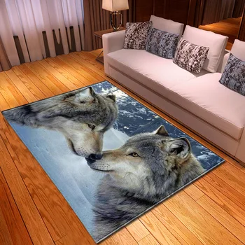 3D Zvířecí Divoký vlk koberce a koberce pro domácí obývací pokoj, ložnice, Kuchyně, Koberce dětský Pokoj Dekorativní Hrát Rohože Oblast Koberec Koberce