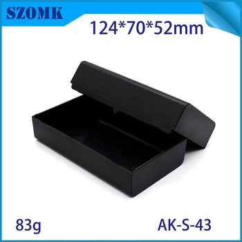 4 ks, 124*70*52 mm černé plastovém krytu pro pcb design plastový box pro elektroniku bydlení szomk zařízení skříň box