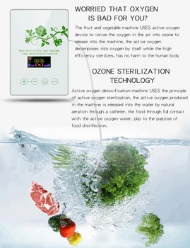 400mg inteligentní dotykový multifunkční ovoce a zeleniny, detoxikace stroj generátor ozonu čistička vzduchu
