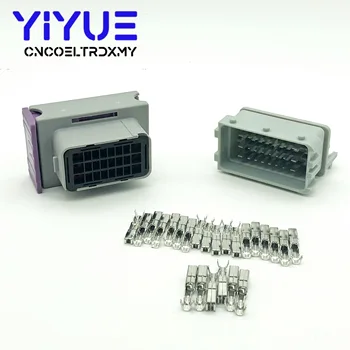 5/10 Sady 24 pin ecu automotive šedý samec a samice konektor 211PC249S80005 HCCPHPE24BKA90F