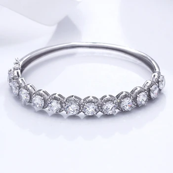 5.6 cm v průměru 925 stříbrný náramek šperky, velké kulaté broušené kameny nejvyšší kvality luxusní šperky sterling silver Náramek a náramek