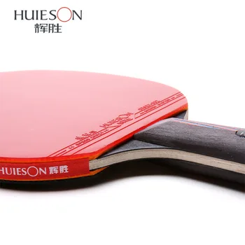 5-hvězdičkový Double Face Pupínky-v uhlíku bat stolní tenis raketa s gumové pingpong pádlo, krátké, dlouhé rukojeti stolní tenis rackt