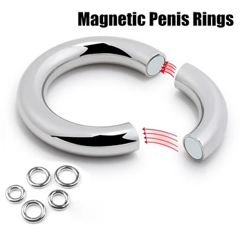 5 Velikost vnějšího Magnetického Penis Ring Sex Hračky Erekce Cvičení Kovový Penis, Kroužek na Penis BDSM Dospělý Sex Produktů