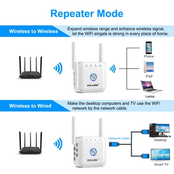 5Ghz Bezdrátový Wi-fi Opakovač wifi Booster 2.4 G a 5G Wi-Fi Zesilovač 300Mbps 1200 Mbps 5 ghz Signál WiFi Long Range Extender