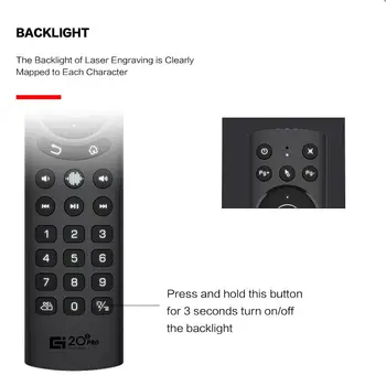 5KUSŮ Air Mouse G20S Pro Hlas Podsvícený 2.4 G IR Dálkové Ovládání Gyro Google Asistenta Smart RC Pro NVIDIA Shield 4K Android TV Box