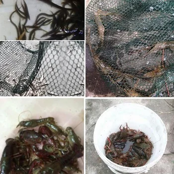6 Otvorů Složené Přenosné Hexagon Rybářské Sítě Raky Ryby Automatický Trap Krevety Carp Catcher Klece Mesh Sítě CrabTrap