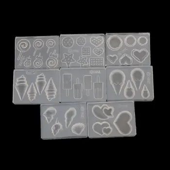 8ks Potravin 3D Akryl Formy Kit Nail Art DIY Dekorace zmrzliny, Sušenky Mix Design Epoxidové Pryskyřice Formy Šperky Tvorba Nástroje
