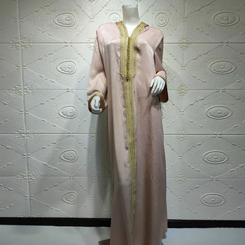 Abaya Dubaj, Turecko Femme Arabsky Hidžáb Muslimské Módní Plášť Saténové Šaty Africké Šaty Abaja Pro Ženy Islámské Oblečení Kaftan