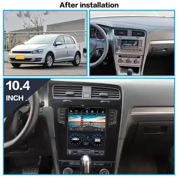 Android 9 128 G Pro VW Volkswagen Golf 7 Tesla Verticl Obrazovky Auto, multimediální Přehrávač, GPS, Audio, Auto Rádio Stereo Hlavy Jednotka 2010+