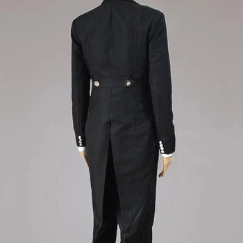 Anime Black Butler Sebastian Michaelis Uniformy Cosplay Kostým Kompletní Sadu Oblek ( Kabát /Vesta/Košile /Kalhoty /Tie )