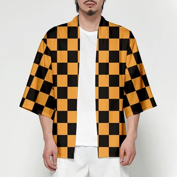 Anime Demon Slayer Kimetsu Č. Yaiba Tanjiro Kamado Nezuko Cosplay Kostým Muži Kimono Kabát Plus Velikost Cape Bunda Dámská Plášť