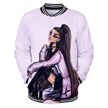 Ariana Grande 3D Tištěné Baseballové Bundy Ženy/Muži Módní Dlouhý Rukáv Bunda 2019 Hot Prodej Ležérní Streetwear Oblečení