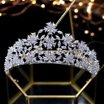 Asnora corona nupcial Svatební Korunky, Svatební Čelenky Krystaly Ženy Hairwear Svatební Vlasy Příslušenství