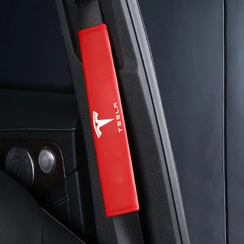 Auto Bezpečnostní Pás Kryt Sady Ramen Chrániče Crash Pad Pro Tesla Model 3 X S Univerzální Příslušenství