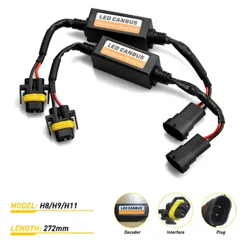 Auxito H7 LED Canbus Dekodér Pro Auto Led Světla H8 H11, 9005/HB3 9006/HB4 H4/9003 Varování Canceller bez Chyb Zatížení Resister