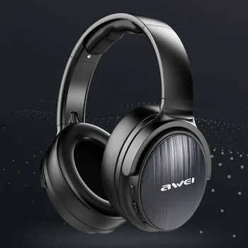 Awei Skládací Bluetooth V5.0 Headset, Sportovní, Bezdrátová Sluchátka, 3D Stereo Duální Mikrofon Sluchátka S Mikrofonem