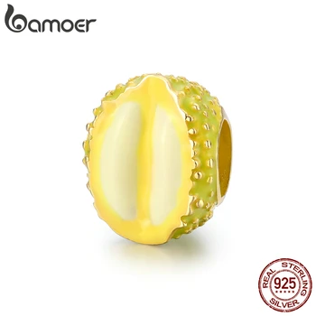 Bamoer Autentické 925 Sterling Silver Durian Kouzlo fit Originální Náramky & Náramek Korálky Jemné DIY Kouzlo Šperky BSC402