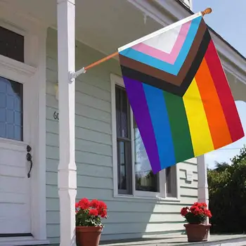 Barevné Duhové Vlajky A Bannery Pro Lesbian Gay Pride LGBT Vlajky Odolný Polyester Duhová Vlajka Populární Dekorace 90 x 150 cm