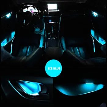 BeCar 4KS Auto Atmosféru Interiéru Světlo pro Vnitřní Auto Rukojeť Dveří, Ozdobné Rukojeti Mísy, LED Světlo, 6 Barev Dekorativní Lampa